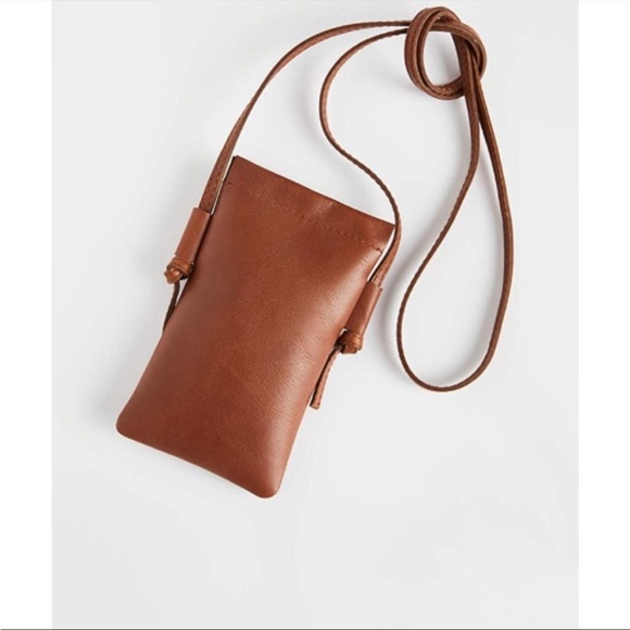 Madewell New - The Leather Smartphone Crossbody Bag in Rustic Twig - Picture 1 of 6